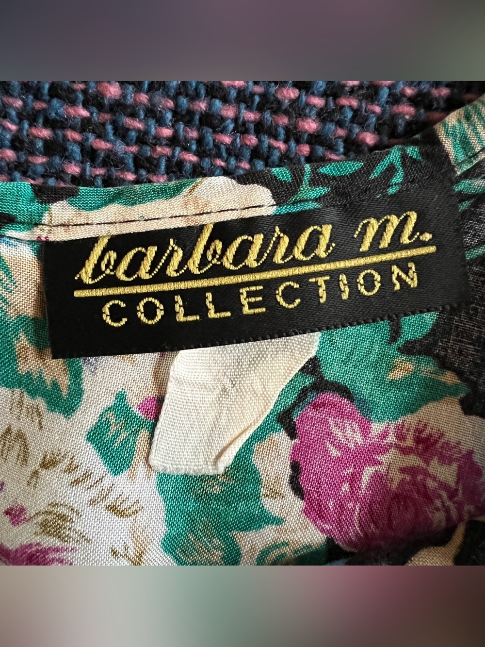 Vtg 80s 90s Barbara M Collection Floral Cotton Blend Tank Top - Size XS/S - Picture 5 of 5